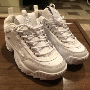 White Chunky Fila Sneakers